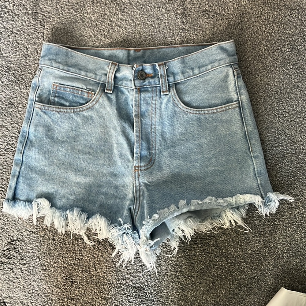 Denim Shorts with Frayed bottom
